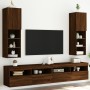 TV-Schränke mit LED-Leuchten 2 Stück Eiche braun 30,5x30x102 cm von , TV-Möbel - Ref: Foro24-837028, Preis: 101,17 €, Rabatt: %