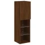 Muebles de TV con luces LED 2 uds marrón roble 30,5x30x102 cm de , Muebles TV - Ref: Foro24-837028, Precio: 99,57 €, Descuent...