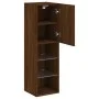 Muebles de TV con luces LED 2 uds marrón roble 30,5x30x102 cm de , Muebles TV - Ref: Foro24-837028, Precio: 99,57 €, Descuent...