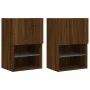 TV-Schränke mit LED-Leuchten 2 Stück Eiche 40,5x30x60 cm von , TV-Möbel - Ref: Foro24-837042, Preis: 76,96 €, Rabatt: %