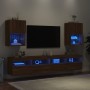 Muebles de TV con luces LED 2 uds roble 40,5x30x60 cm de , Muebles TV - Ref: Foro24-837042, Precio: 80,48 €, Descuento: %