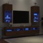 TV-Schränke mit LED-Leuchten 2 Stück Eiche braun 40,5x30x90 cm von , TV-Möbel - Ref: Foro24-837056, Preis: 107,15 €, Rabatt: %