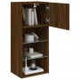 TV cabinets with LED lights 2 pcs oak brown 40.5x30x90 cm by , TV Furniture - Ref: Foro24-837056, Price: 105,51 €, Discount: %