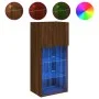 TV cabinets with LED lights 2 pcs oak brown 40.5x30x90 cm by , TV Furniture - Ref: Foro24-837056, Price: 105,51 €, Discount: %