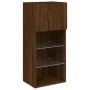 TV cabinets with LED lights 2 pcs oak brown 40.5x30x90 cm by , TV Furniture - Ref: Foro24-837056, Price: 105,51 €, Discount: %