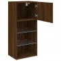 TV cabinets with LED lights 2 pcs oak brown 40.5x30x90 cm by , TV Furniture - Ref: Foro24-837056, Price: 105,51 €, Discount: %