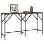 Smoked oak engineered wood console table 140x29x75 cm by , Side tables - Ref: Foro24-837759, Price: 48,39 €, Discount: %