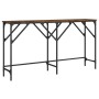 Konsolentisch aus geräuchertem Eichenholzwerkstoff, 140 x 29 x 75 cm von , Seitentische - Ref: Foro24-837759, Preis: 48,99 €,...