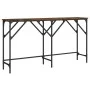 Smoked oak engineered wood console table 140x29x75 cm by , Side tables - Ref: Foro24-837759, Price: 48,39 €, Discount: %