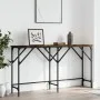 Smoked oak engineered wood console table 140x29x75 cm by , Side tables - Ref: Foro24-837759, Price: 48,39 €, Discount: %