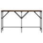 Konsolentisch aus geräuchertem Eichenholzwerkstoff, 140 x 29 x 75 cm von , Seitentische - Ref: Foro24-837759, Preis: 48,99 €,...