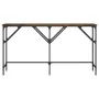 Smoked oak engineered wood console table 140x29x75 cm by , Side tables - Ref: Foro24-837759, Price: 48,39 €, Discount: %