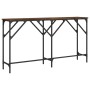 Konsolentisch aus geräuchertem Eichenholzwerkstoff, 140 x 29 x 75 cm von , Seitentische - Ref: Foro24-837759, Preis: 48,99 €,...