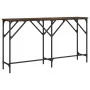 Smoked oak engineered wood console table 140x29x75 cm by , Side tables - Ref: Foro24-837759, Price: 48,39 €, Discount: %