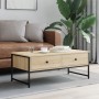 Mesa de centro madera de ingeniería roble Sonoma 101x49x39,5 cm de , Mesas de centro - Ref: Foro24-837738, Precio: 68,46 €, D...