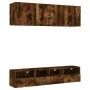 Wall TV cabinets 5 pieces engineered wood smoked oak by , TV Furniture - Ref: Foro24-3216515, Price: 152,51 €, Discount: %