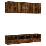 Wand-TV-Schränke, 5 Stück, Holzwerkstoff, geräucherte Eiche von , TV-Möbel - Ref: Foro24-3216515, Preis: 154,61 €, Rabatt: %