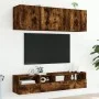 Wall TV cabinets 5 pieces engineered wood smoked oak by , TV Furniture - Ref: Foro24-3216515, Price: 152,51 €, Discount: %
