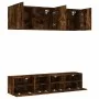 Wall TV cabinets 5 pieces engineered wood smoked oak by , TV Furniture - Ref: Foro24-3216515, Price: 152,51 €, Discount: %