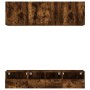 Wand-TV-Schränke, 5 Stück, Holzwerkstoff, geräucherte Eiche von , TV-Möbel - Ref: Foro24-3216515, Preis: 154,61 €, Rabatt: %