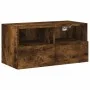 Wall TV cabinets 5 pieces engineered wood smoked oak by , TV Furniture - Ref: Foro24-3216515, Price: 152,51 €, Discount: %