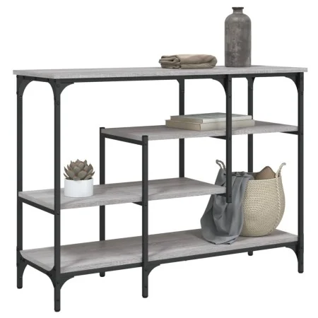 Console table with shelves gray Sonoma 100x35x75 cm by , Side tables - Ref: Foro24-837790, Price: 56,69 €, Discount: %