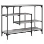 Console table with shelves gray Sonoma 100x35x75 cm by , Side tables - Ref: Foro24-837790, Price: 56,69 €, Discount: %