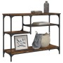Console table with smoked oak shelves 100x35x75 cm by , Side tables - Ref: Foro24-837784, Price: 58,90 €, Discount: %
