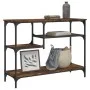 Console table with smoked oak shelves 100x35x75 cm by , Side tables - Ref: Foro24-837784, Price: 58,07 €, Discount: %