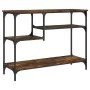 Console table with smoked oak shelves 100x35x75 cm by , Side tables - Ref: Foro24-837784, Price: 58,07 €, Discount: %