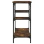 Console table with smoked oak shelves 100x35x75 cm by , Side tables - Ref: Foro24-837784, Price: 58,07 €, Discount: %