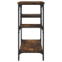 Mesa consola con estantes roble ahumado 100x35x75 cm de , Mesas auxiliares - Ref: Foro24-837784, Precio: 58,83 €, Descuento: %