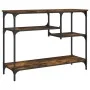 Console table with smoked oak shelves 100x35x75 cm by , Side tables - Ref: Foro24-837784, Price: 58,07 €, Discount: %
