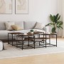 Smoked oak engineered wood coffee table 121x121x40 cm by , Coffee table - Ref: Foro24-839070, Price: 70,26 €, Discount: %