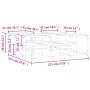 Couchtisch aus geräuchertem Eichenholzwerkstoff, 121 x 121 x 40 cm von , Couchtisch - Ref: Foro24-839070, Preis: 69,64 €, Rab...