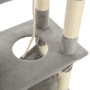 Rascador para gatos con poste de sisal 140 cm gris de vidaXL, Mobiliario para gatos - Ref: Foro24-170583, Precio: 76,36 €, De...