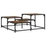 Smoked oak engineered wood coffee table 87.5x87.5x40 cm by , Coffee table - Ref: Foro24-837744, Price: 41,25 €, Discount: %