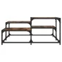 Smoked oak engineered wood coffee table 87.5x87.5x40 cm by , Coffee table - Ref: Foro24-837744, Price: 41,25 €, Discount: %