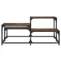 Smoked oak engineered wood coffee table 87.5x87.5x40 cm by , Coffee table - Ref: Foro24-837744, Price: 41,25 €, Discount: %
