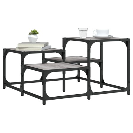 Sonoma-Couchtisch aus grauem Holzwerkstoff, 68 x 68 x 40 cm von , Couchtisch - Ref: Foro24-837750, Preis: 40,60 €, Rabatt: %
