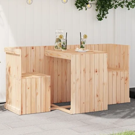 2 seater balcony set solid pine wood by , Garden sets - Ref: Foro24-825058, Price: 173,90 €, Discount: %