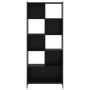 Black engineered wood shelf 72x28x172 cm by , Bookcases and shelves - Ref: Foro24-3213652, Price: 97,50 €, Discount: %