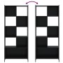 Schwarzes Holzwerkstoffregal 72x28x172 cm von , Bücherregale und Regale - Ref: Foro24-3213652, Preis: 98,70 €, Rabatt: %