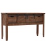 Brown solid fir wood console table 131x35.5x75 cm by vidaXL, Side tables - Ref: Foro24-246121, Price: 218,14 €, Discount: %