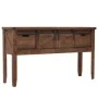 Mesa consola de madera de abeto maciza marrón 131x35,5x75 cm de vidaXL, Mesas auxiliares - Ref: Foro24-246121, Precio: 214,94...