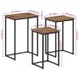 Stapelbare Couchtische 3 Einheiten aus massivem Teakholz von , Couchtisch - Ref: Foro24-358534, Preis: 115,18 €, Rabatt: %