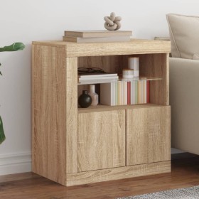 Sideboard with LED lights Sonoma oak 60.5x37x67 cm by , Sideboards - Ref: Foro24-836618, Price: 73,02 €, Discount: %