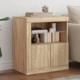 Sideboard with LED lights Sonoma oak 60.5x37x67 cm by , Sideboards - Ref: Foro24-836618, Price: 70,77 €, Discount: %