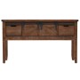 Brown solid fir wood console table 131x35.5x75 cm by vidaXL, Side tables - Ref: Foro24-246121, Price: 218,14 €, Discount: %