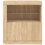 Sideboard with LED lights Sonoma oak 60.5x37x67 cm by , Sideboards - Ref: Foro24-836618, Price: 70,77 €, Discount: %